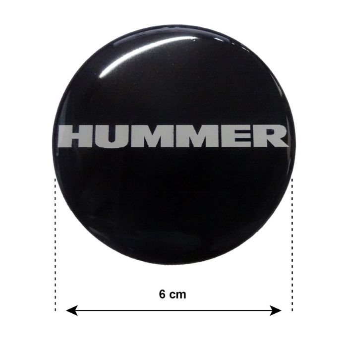  HUMMER ΑΥΤΟΚΟΛΛΗΤΑ ΣΗΜΑΤΑ ΖΑΝΤΩΝ 6 cm ΜΑΥΡΑ ΜΕ ΕΠΙΚΑΛΥΨΗ ΣΜΑΛΤΟΥ  - 4 ΤΕΜ. 