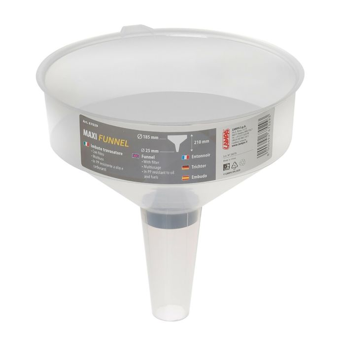 ΧΩΝΙ ΜΕ ΦΙΛΤΡΟ MAXI FUNNEL ΓΙΑ ΛΑΔΙ ΚΙΝΗΤΗΡΑ ΔΙΑΜΕΤΡΟΥ 185mm ΥΨΟΥΣ 210 ΚΑΙ ΔΙΑΜΕΤΡΟΥ ΣΤΟΜΙΟΥ 25mm 