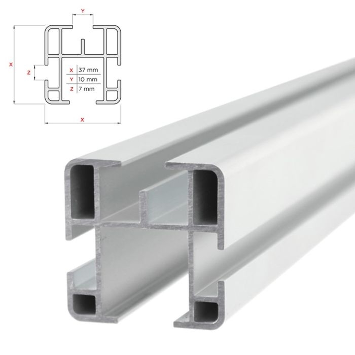  TOYOTA PROACE 2013-2016 KIT ΜΕ ΕΠΑΓΓΕΛΜΑΤΙΚΕΣ ΜΠΑΡΕΣ ΟΡΟΦΗΣ ΑΛΟΥΜΙΝΙΟΥ MENABO (8430/MB X 4 - FIX604FP X 4) 
