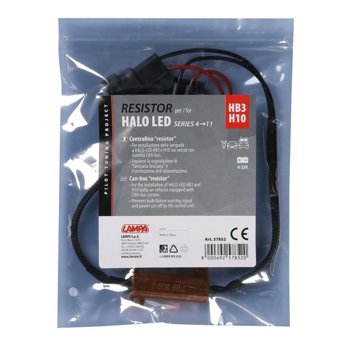  ΑΝΤΙΣΤΑΣΗ CAN-BUS ΓΙΑ HALO LED H10/HB3 9005 9-32V SERIES 4-11 (ΑΝΤΙΣΤΑΣΗ-ΨΕΥΤΗΣ- CANCELLER) 1ΤΕΜ. 