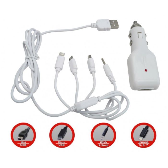  ΦΟΡΤΙΣΤΗΣ ΑΝΑΠΤΗΡΑ 12/24V - 2100mA 5V (ΜΕ 4 ΑΝΤΑΠΤΟΡΕΣ) AMiO - 1 ΤΕΜ. 