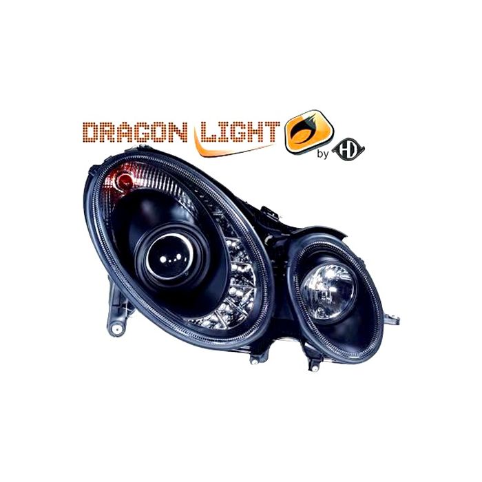  MERCEDES E-KLAS W211 02-06 DRAGONLIGHT+LED BLACK 