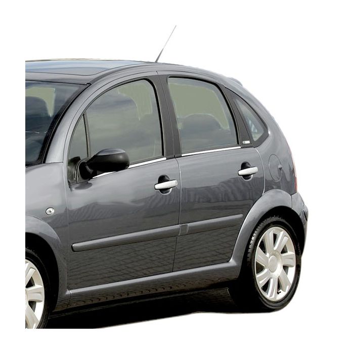  CITROEN C3 5D 02-09 TRIM ΜΑΡΚΕ ΠΑΡΑΘΥΡΩΝ ΑΥΤΟΚΟΛΛΗΤΑ ΧΡΩΜΙΟΥ ΜΕΤΑΛΛΙΚΑ 4ΤΕΜ. 