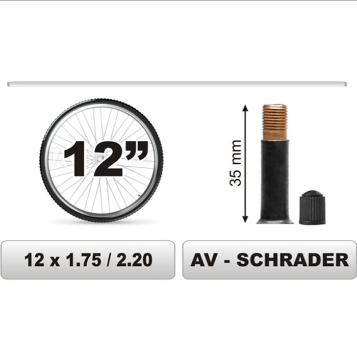  ΣΑΜΠΡΕΛΑ ΠΟΔΗΛΑΤΟΥ 12χ1.75/2.20 ΜΕΓΑΛΗ ΒΑΛΒΙΔΑ (35mm) 