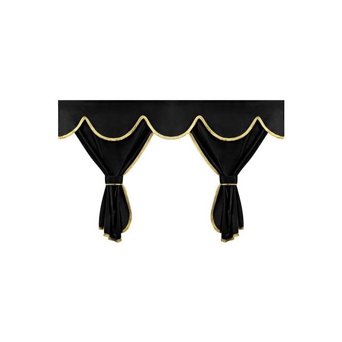  ΣΕΤ ΚΟΥΡΤΙΝΕΣ ΝΤΑΛΙΚΑΣ PRIVILEGE STANDARD ΜΑΥΡΟ 8ΤΕΜ. 