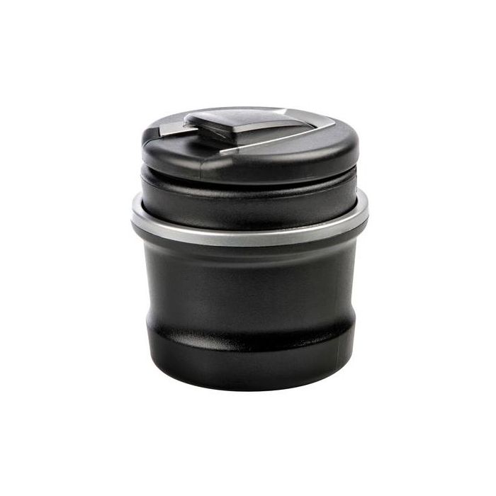  ΣΤΑΧΤΟΔΟΧΕΙΟ-ΤΑΣΑΚΙ-ΠΟΤΗΡΟΘΗΚΗ-ΚΑΛΑΘΑΚΙ ΣΚΟΥΠΙΔΙΩΝ ΜΑΥΡΟ ΜΕ ΦΩΣ ΜΠΛΕ ASH-TRAY 2in1 85x95mm 