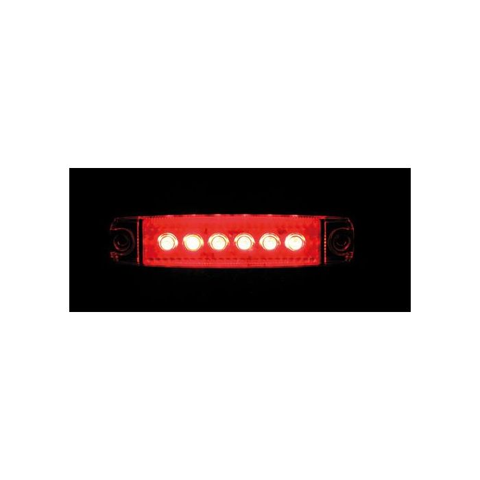  ΦΩΣ ΟΓΚΟΥ 6LED ΚΟΚΚΙΝΟ 12/24V 96mm ΑΔΙΑΒΡΟΧΟ 1ΤΕΜ. 