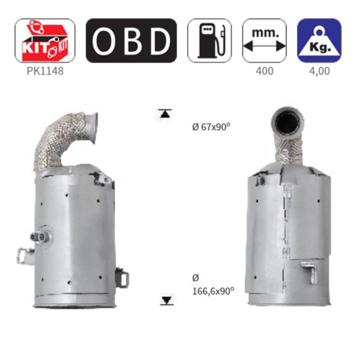  ΚΑΤΑΛΥΤΗΣ DIESEL CITROEN C3, DS3 / PEUGEOT 206+, 207, 208, 2008 1.4TD HDI DPF 1398cc 8HP-8HR-8HZ 2010-2015 