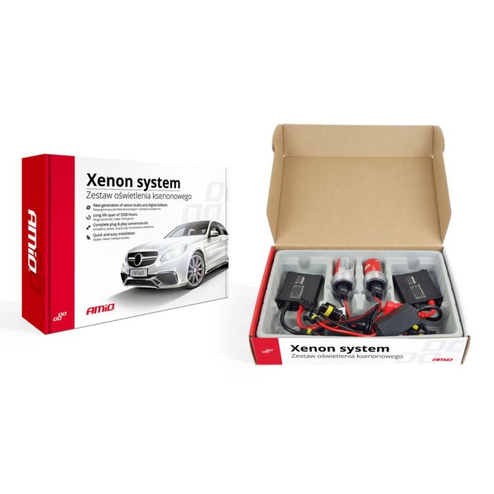  H4-3 6000K 12V BIXENON KIT XENON SLIM BALLAST 35W AMiO - 1 ΤΕΜ. 