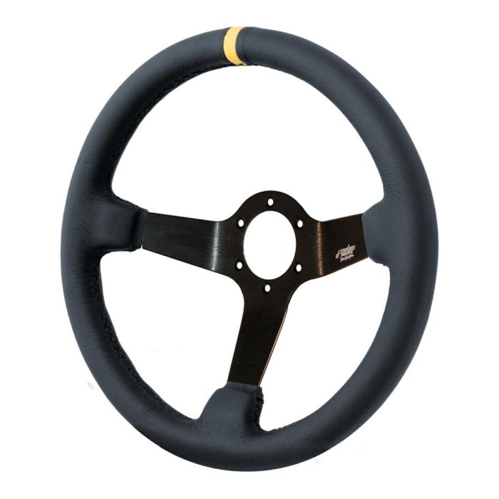 ΤΙΜΟΝΙ CARRERA PELLE ΤΡΙΑΚΤΙΝΟ 350 mm/ΠΑΧΟΣ 100 mm/BΑΘΟΣ 90 mm (ΜΑΥΡΟ ΟΙΚΟΛΟΓΙΚΟ ΔΕΡΜΑ ΜΕ ΚΙΤΡΙΝΗ ΡΙΓΑ) 