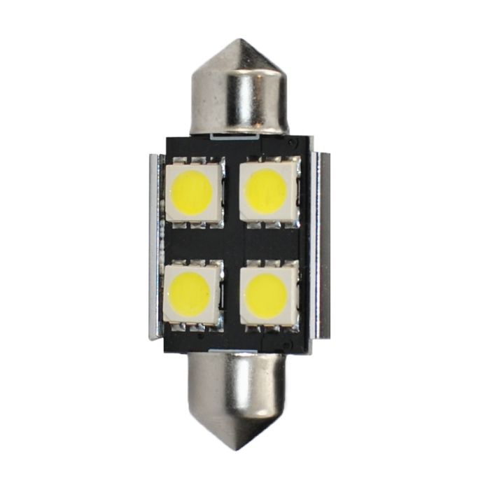  ΛΑΜΠΑΚΙΑ ΠΛΑΦΟΝΙΕΡΑΣ C5W 24V 0,24W SV8,5 36mm CAN-BUS 4xSMD5050 PREMIUM ΛΕΥΚΟ 1ΤΕΜ M-TECH 