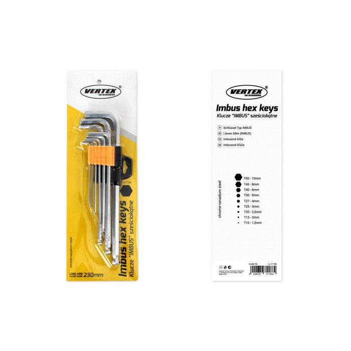  ΚΛΕΙΔΙΑ ΑΛΕΝ IMBUS ΜΑΚΡΥΑ 230mm IKL AMiO - 9 ΤΕΜ. 