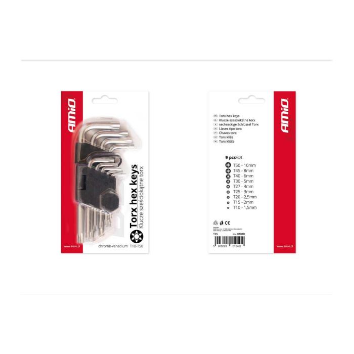  ΑΛΕΝ TORX ΚΟΝΤΑ 125mm TKS AMiO - 9 ΤΕΜ. 
