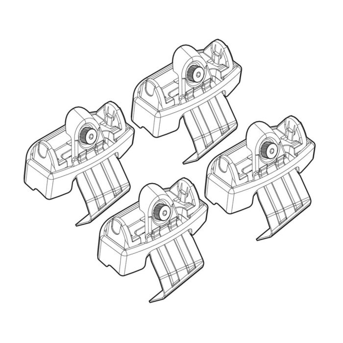  VOLVO V50 (no railing) 02/04+ KIT ΑΚΡΑ (ΠΟΔΙΑ) ΓΙΑ ΜΠΑΡΕΣ NORDRIVE 