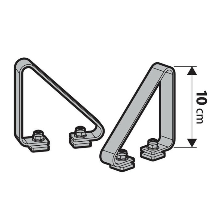  STOP ΠΛΑΙΝΑ ΓΙΑ ΜΠΑΡΕΣ ΑΛΟΥΜΙΝΙΟΥ KARGO-PLUS KP-4 10cm NORDRIVE - 2 ΤΕΜ. 