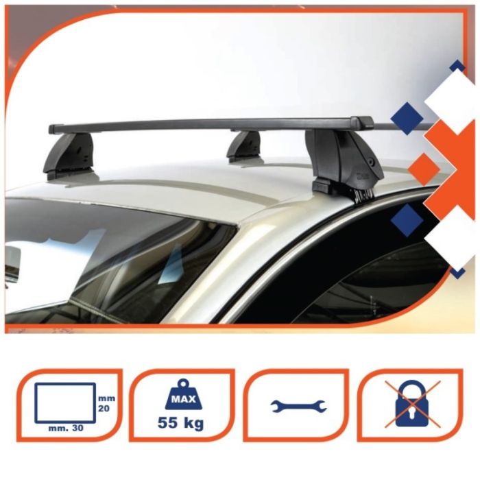  AUDI A4 B6/B7/8E/8H 4D 2001-2007 KIT ΜΕ ΜΠΑΡΕΣ ΟΡΟΦΗΣ ΣΙΔΗΡΟΥ K39 (BSM112-K12) 
