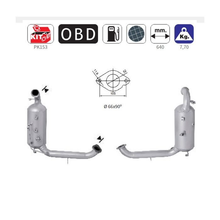  ΦΙΛΤΡΟ DPF FORD C-MAX,FOCUS /MAZDA 3 /VOLVO C30,S40,S80,V50,V70 