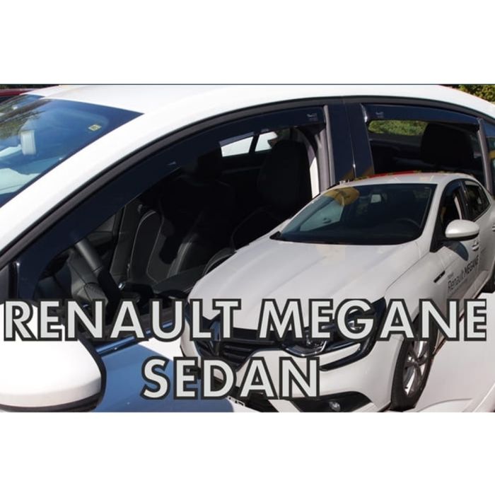  RENAULT MEGANE IV GRAND COUPE 4D SEDAN 2017+ ΣΕΤ ΑΝΕΜΟΘΡΑΥΣΤΕΣ ΑΥΤΟΚΙΝΗΤΟΥ ΑΠΟ ΕΥΚΑΜΠΤΟ ΦΙΜΕ ΠΛΑΣΤΙΚΟ HEKO - 4 ΤΕΜ. 