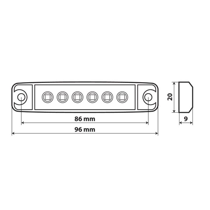  ΦΩΣ ΟΓΚΟΥ 6LED ΛΕΥΚΟ SMD 12/24V 96mm 20ΤΕΜ. 