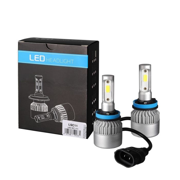  H11 LED SET C6 9-32V 6.500K 10.000lm 4 X 10W ΛΑΜΠΑ ΜΕ COB EPISTAR 1021 LED ΚΑΙ ΑΝΕΜΙΣΤΗΡΑΚΙ M-TECH - 2 ΤΕΜ. 