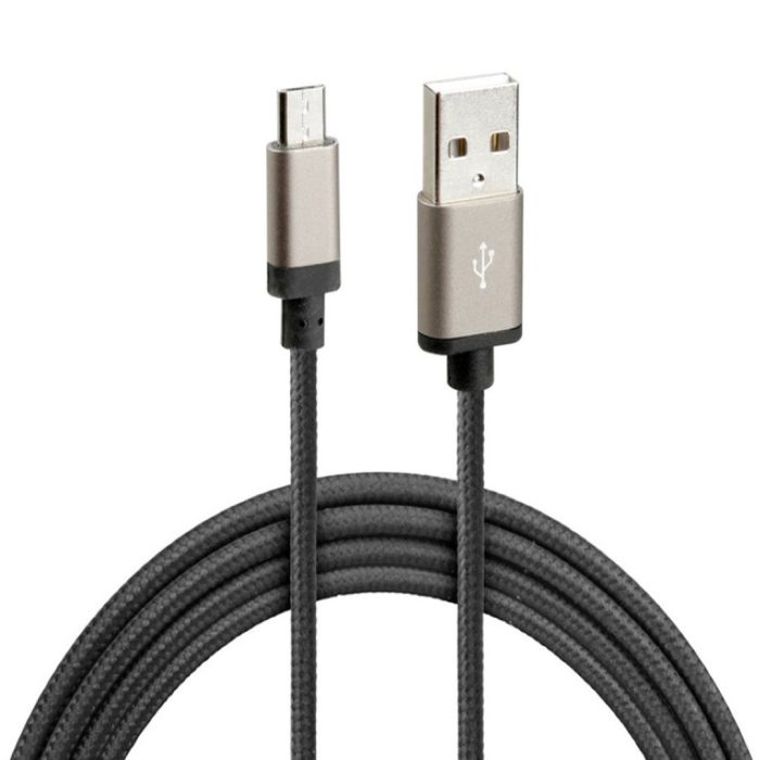  ΚΑΛΩΔΙΟ ΦΟΡΤΙΣΗΣ ΚΑΙ ΣΥΓΧΡΟΝΙΣΜΟΥ MICRO USB SUPER RESISTANT 100cm ΜΑΥΡΟ 