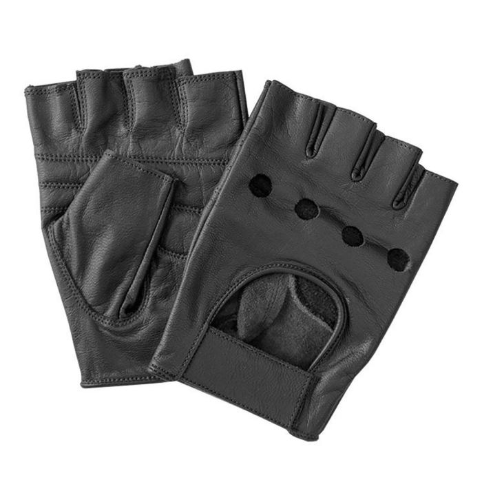  ΓΑΝΤΙΑ ΟΔΗΓΟΥ ΔΕΡΜΑΤΙΝΑ ΜΑΥΡΑ ΜΙΣΑ (XL) VINTAGE GLOVES 