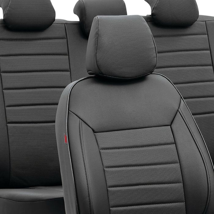  ΚΑΛΥΜΜΑΤΑ ΚΑΘΙΣΜΑΤΩΝ LUXURY LEATHERETTE ΔΕΡΜΑΤΙΝΗ ΑΦΡΩΔΕΣ ΜΑΥΡΟ -4 ΤΕΜ 