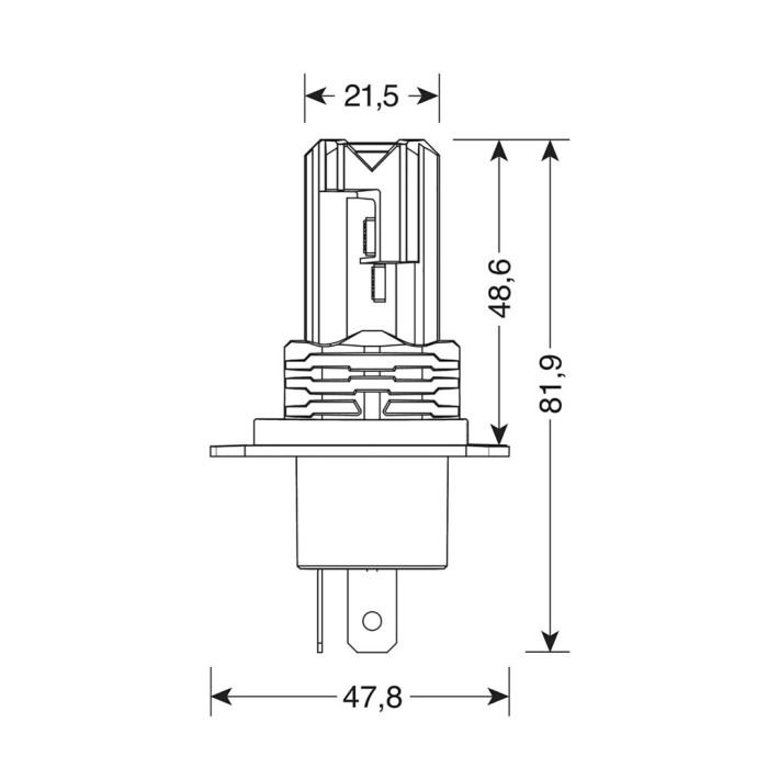  H4 HALO KILLER P43t 9-32V -20W  - 6500K - 3200lm HALO LED KIT SERIES 10 (12 LED ZES CHIPS) - 2 ΤΕΜ. 