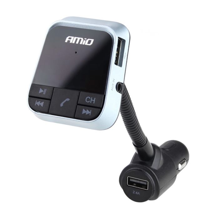  FM TRANSMITTER ΑΝΑΜΕΤΑΔΟΤΗΣ ΑΝΑΠΤΗΡΑ BT-01 12/24V ΜΕ ΦΟΡΤΙΣΤΗ USB 2,4A AMiO - 1 ΤΕΜ. 