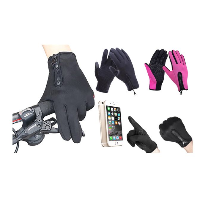  Γάντια Ποδηλάτου για Οθόνη Αφής Touch Screen Gloves Χρώματος Ροζ Large SPM DB4844 