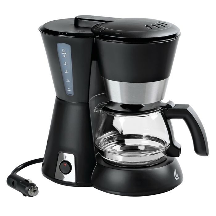  ΚΑΦΕΤΙΕΡΑ ΦΙΛΤΡΟΥ ΓΙΑ ΓΑΛΛΙΚΟ ΚΑΦΕ ARABICA 24V 300W 95CM ΜΕ ΔΟΣΟΜΕΤΡΗΤΗ 4/6 ΚΟΥΠΕΣ 0.65LT ΜΑΥΡΗ/INOX 