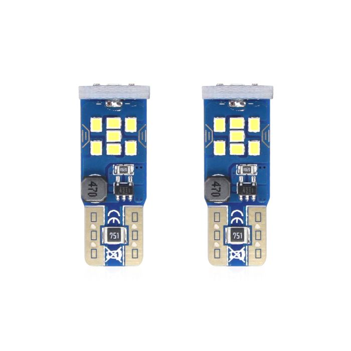  T10 W5W CANBUS 12/24V LED 21xSMD ULTRABRIGHT 2016 ΛΕΥΚΟ 2ΤΕΜ. 