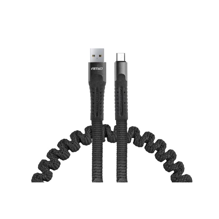  ΚΑΛΩΔΙΟ ΦΟΡΤΙΣΗΣ ΚΑΙ ΣΥΓΧΡΟΝΙΣΜΟΥ ΣΠΙΡΑΛ USB ΓΙΑ MICRO USB 120cm FullLINK UC-12 AMIO 