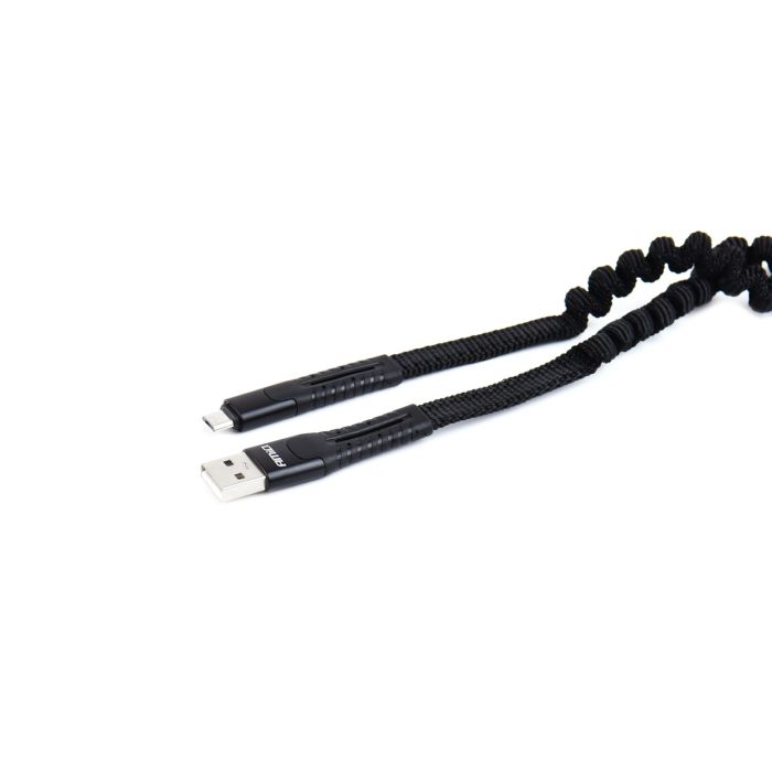  ΚΑΛΩΔΙΟ ΦΟΡΤΙΣΗΣ ΚΑΙ ΣΥΓΧΡΟΝΙΣΜΟΥ ΣΠΙΡΑΛ USB ΓΙΑ MICRO USB 120cm FullLINK UC-12 AMIO 
