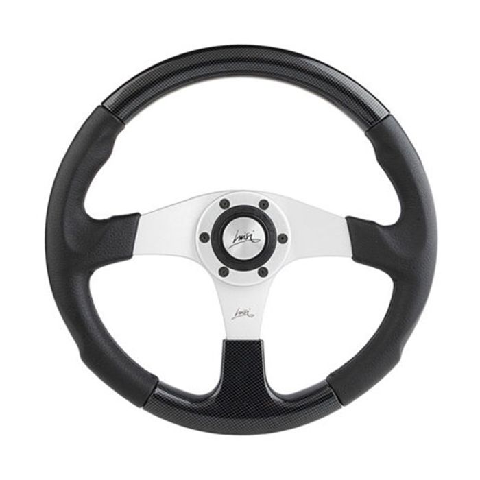  ΤΙΜΟΝΙ EVOLUTION 2 360mm ΜΑΥΡΟ/CARBON/ΧΡΩΜΙΟ ΤΡΙΑΚΤΙΝΟ LUISI 
