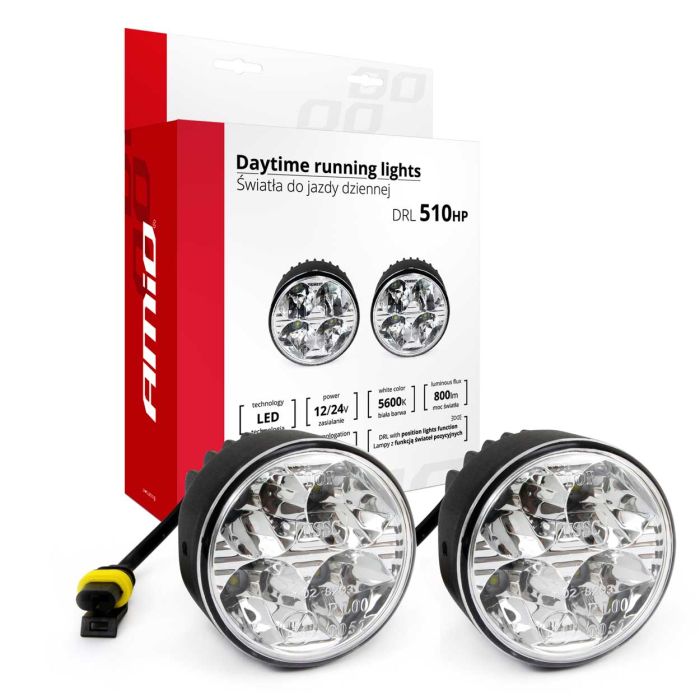  ΦΩΤΑ ΗΜΕΡΑΣ DRL 12/24V 11,16W 8xSMD LED 800lm DRL 510HP ΣΤΡΟΓΓΥΛΟΙ 70mm 2ΤΕΜ 