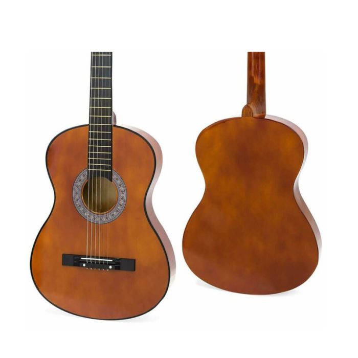  Ακουστική Κιθάρα με Κουρδιστήρι-Tuner Χρώματος Καφέ Hoppline HOP1000982-2 