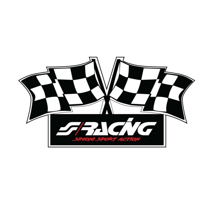  ΑΥΤΟΚΟΛΛΗΤΟ ''FLAG'' 100x50mm  ​SIMONI RACING - 1 TEM. 