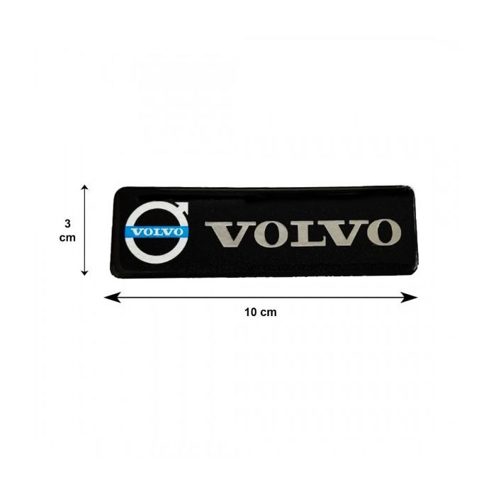  VOLVO ΣΗΜΑΤΑ ΒΙΔΩΤΑ 10 Χ 3 cm ΕΠΟΞΕΙΔΙΚΗΣ ΡΥΤΙΝΗΣ (ΥΓΡΟ ΓΥΑΛΙ) ΣΕ ΜΑΥΡΟ/ΧΡΩΜΙΟ/ΜΠΛΕ ΓΙΑ ΠΑΤΑΚΙΑ - 2 ΤΕΜ. 
