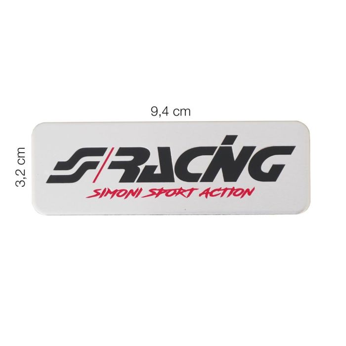  ΜΕΤΑΛΛΙΚΟ ΑΥΤΟΚΟΛΛΗΤΟ LOGO ''SIMONI RACING'' ΑΛΟΥΜΙΝΙΟΥ 94x32mm SIMONI RACING - 1ΤΕΜ. 