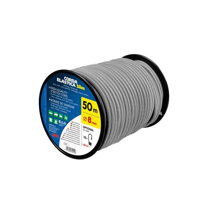  ΚΟΥΛΟΥΡΑ ΛΑΣΤΙΧΟ ΓΙΑ ΧΤΑΠΟΔΙΑ ΓΚΡΙ ΧΡΩΜΑ 50Μ 8mm 