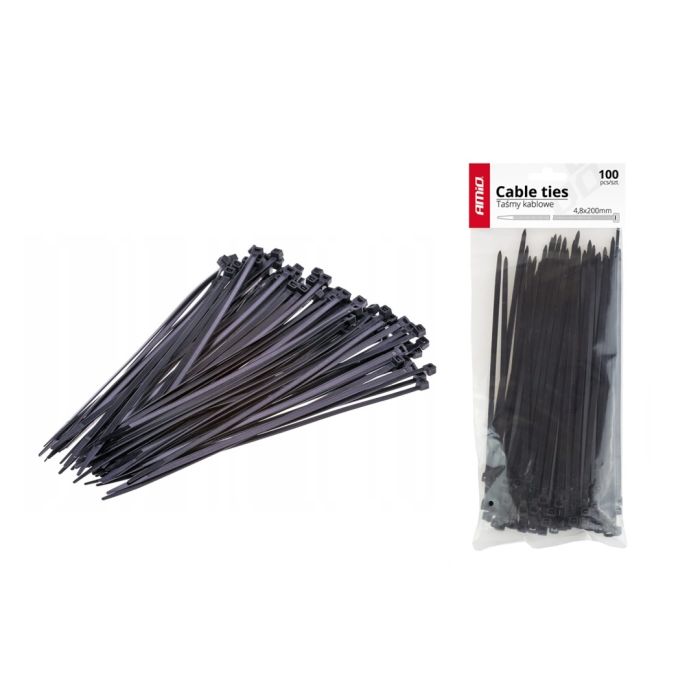  ΔΕΜΑΤΙΚΑ/ΔΕΤΙΚΑ ΚΑΛΩΔΙΩΝ TIE WRAP 3,6 X 150mm (ΜΑΥΡΟ) - 100 ΤΕΜ.  