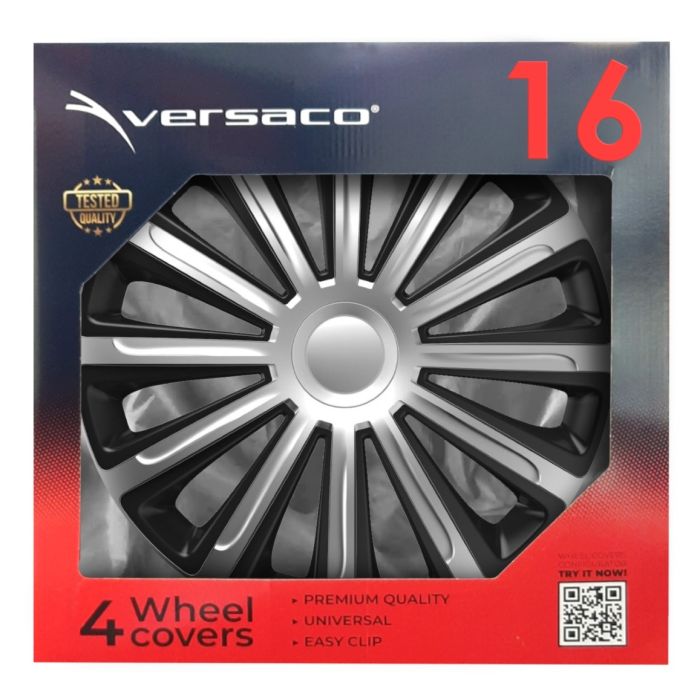  ΤΑΣΙ 16&quot; HUBCAP TREND SILVER BLACK - ΣΕΤ ΣΕ ΚΟΥΤΙ - 4 ΤΕΜ. 