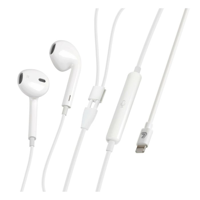  ΑΚΟΥΣΤΙΚΑ BLUETOOTH ΜΕ ΜΙΚΡΟΦΩΝΟ ΚΑΙ ΚΑΛΩΔΙΟ 120cm ΓΙΑ APPLE (8PIN) ΛΕΥΚΑ LAMPA - 1 TEM. 