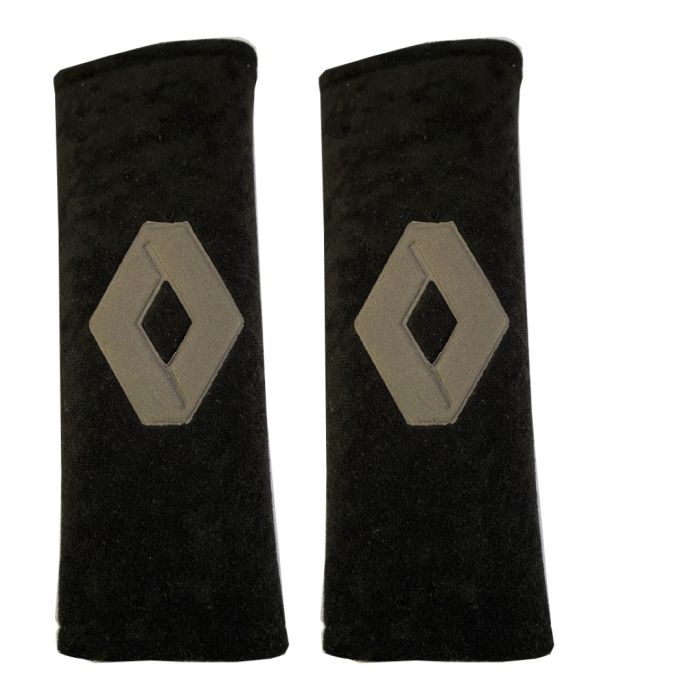  RENAULT ΜΑΞΙΛΑΡΑΚΙΑ ΓΙΑ ΖΩΝΗ ΑΣΦΑΛΕΙΑΣ 21 X 7,5 cm ΣΕ ΜΑΥΡΟ ΧΡΩΜΑ ΜΕ ΓΚΡΙ LOGO - 2 ΤΕΜ. 