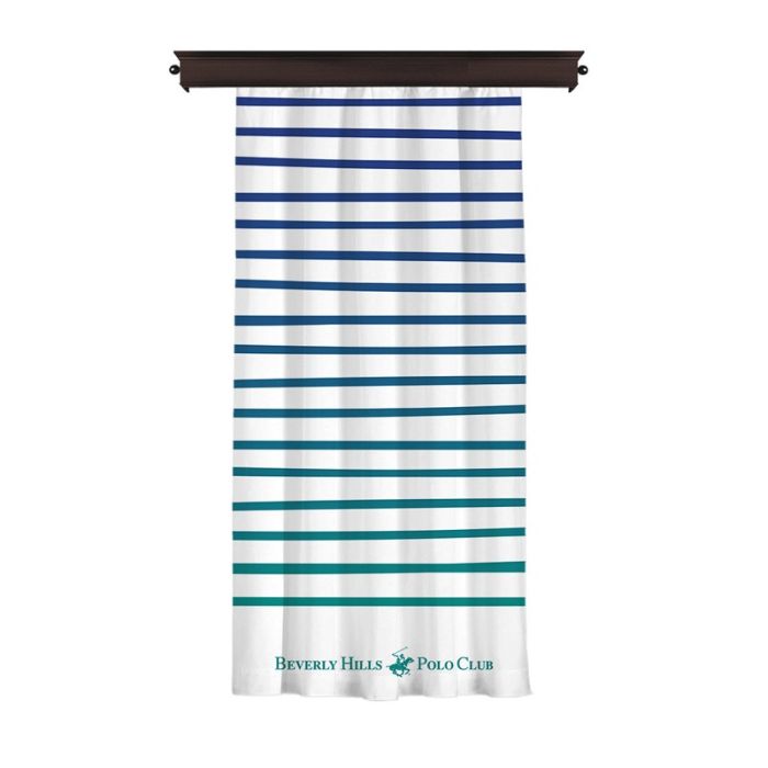  Κουρτίνα με Τρουκς 140 x 260 cm Χρώματος Λευκό Beverly Hills Polo Club 176BHP8808 