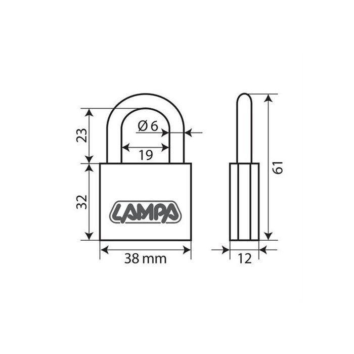  ΛΟΥΚΕΤΟ 40mm STANDARD ΜΕ 3 ΚΛΕΙΔΙΑ 