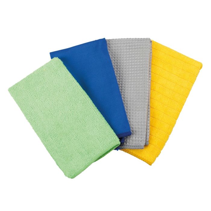  ΠΑΝΙΑ ΜΕ ΜΙΚΡΟΙΝΕΣ (MICROFIBRA) ΓΙΑ ΚΡΥΣΤΑΛΛΑ/ΓΥΑΛΙΣΜΑ/ΚΑΘΑΡΙΣΜΑ/ΣΤΕΓΝΩΜΑ/ΞΕΣΚΟΝΙΣΜΑ 40x30cm  LAMPA - 4 ΤΕΜ 