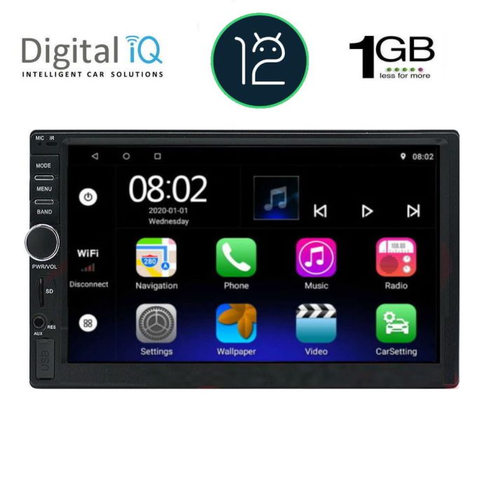  ΟΘΟΝΗ MULTIMEDIA 2 DIN 7 ΙΝΤΣΩΝ /ANDROID 12/DECK/GPS/BT A2DP/USB/RADIO/1GB RAM/ DIGITAL IQ 