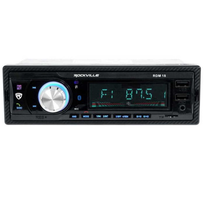  RADIO USB/SD/AUX/BLUETOOTH A2DP ΜΕ ΜΠΛΕ ΦΩΤΙΣΜΟ &amp; REMOTE CONTROL RDM18 ROCKVILLE  